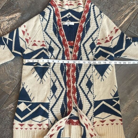 FATE open front cardigan sweater Aztec pattern knit, women’s Size S - Picture 9 of 12